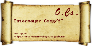 Ostermayer Csegő névjegykártya